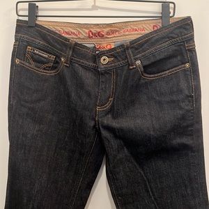 Dolce & Gabbana Vintage Tight Fit Very Low Rise Boot Cut Jeans